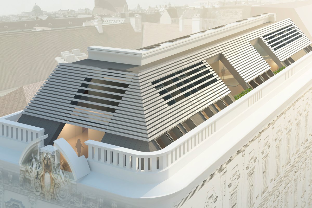 Roof construction Teinfaltstraße