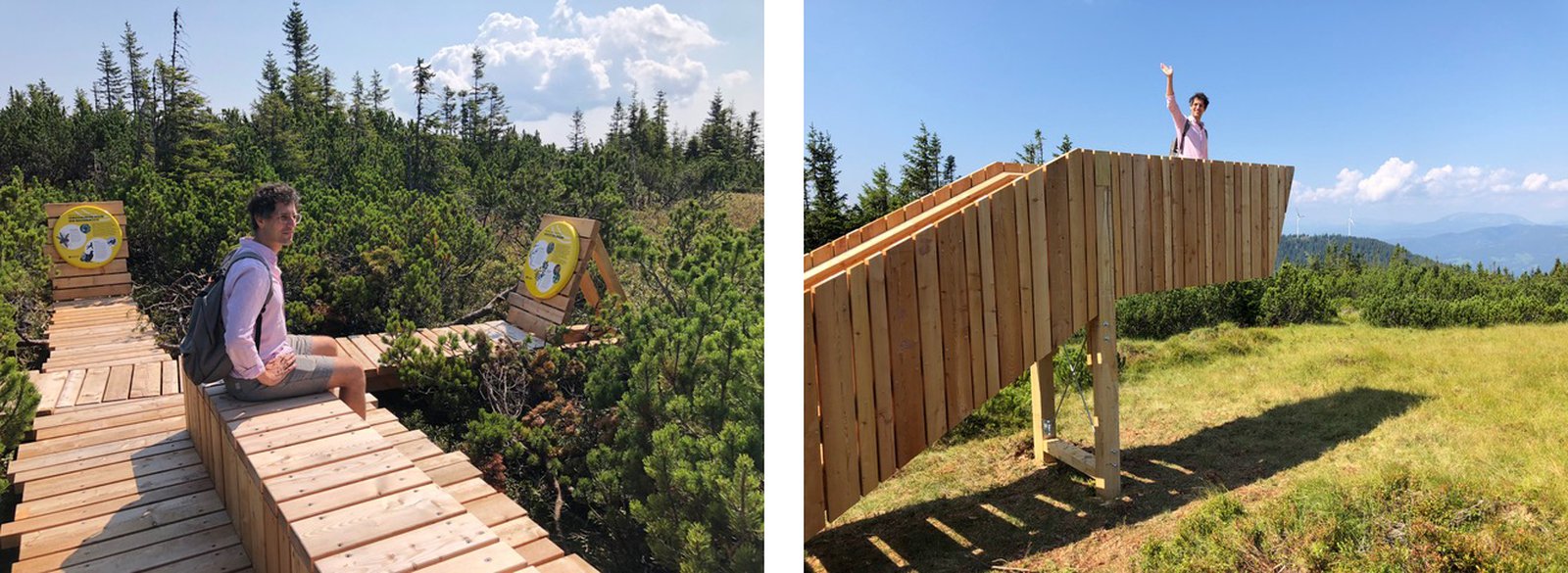 Project leader Gerhard Girsch enjoys the view.